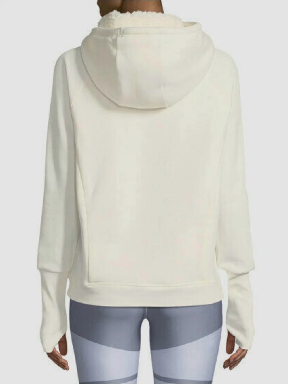 ALO Yoga Frost Fleece Pull On Hoodie in Ivory